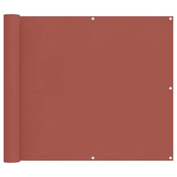 vidaXL Balkong Skjerm Terrakotta 100 x 600 cm Oxford Stoff