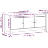 vidaXL Sko Skap VoksBrun 110 x 38 x 45,5 cm Massiv furu