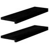 vidaXL Vinduskarmer 2 stk brunsvart 70x20x2 cm heltre eik