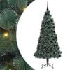 vidaXL Kunstig Ferdig Lysende Juletr&aelig; med Kule Sett gr&oslash;nn 210 cm PET