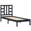 vidaXL Sengeramme svart heltre 75x190 cm Small Single