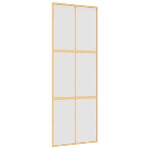 vidaXL Skyved&oslash;r gull 76x205 cm frostet ESG glass og aluminium