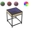 vidaXL Salongbord med Infinity LED sonoma eik 40x40x51 cm