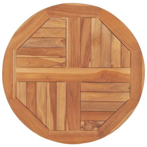 vidaXL Bordplate heltre teak 2,5 cm 60 cm