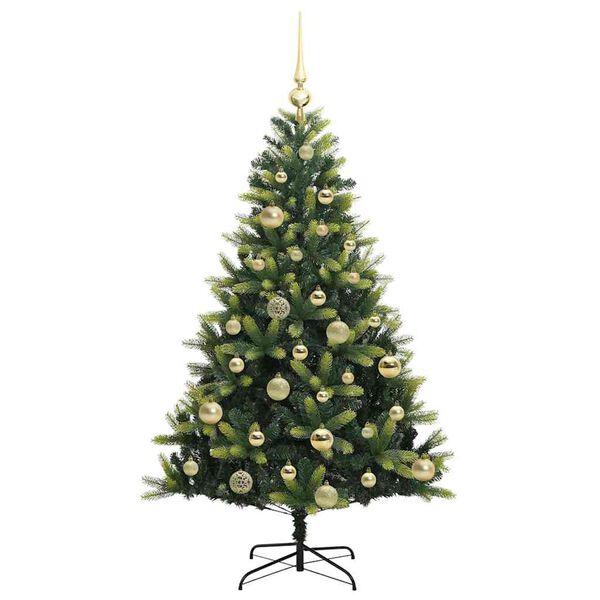 vidaXL Kunstig Hengt Julegran med 150 LED-lys gr&oslash;nn 120 cm PVC og PE