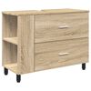 vidaXL Bad Sminkebord Sonoma eik 80 x 35 x 60 cm Konstruert tre
