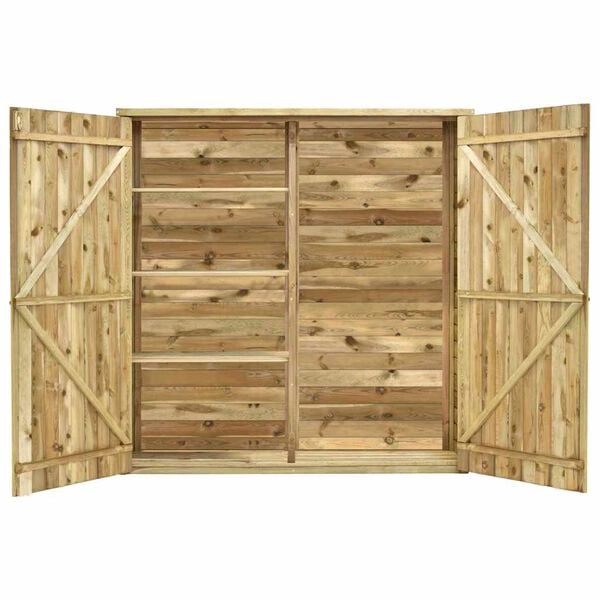 vidaXL Hageverkt&oslash;ybod 163x50x171 cm impregnert furu