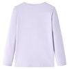 T-skjorte for barn med lange ermer lyselilla 104