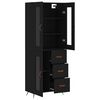 vidaXL Highboard svart 69,5x34x180 cm konstruert tre