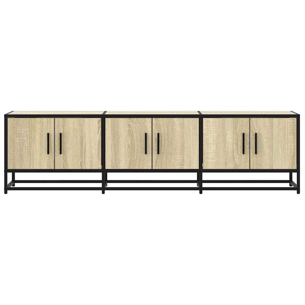 vidaXL TV-benk sonoma eik 150x35x41 cm konstruert tre og metall