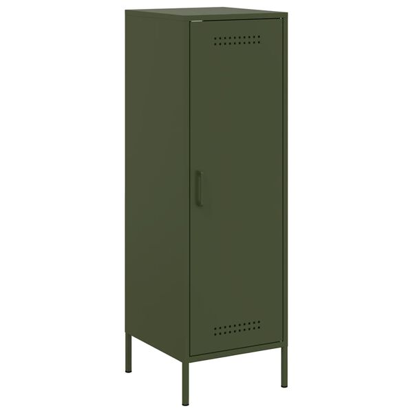 vidaXL Highboard olivengr&oslash;nn 36x39x113 cm st&aring;l