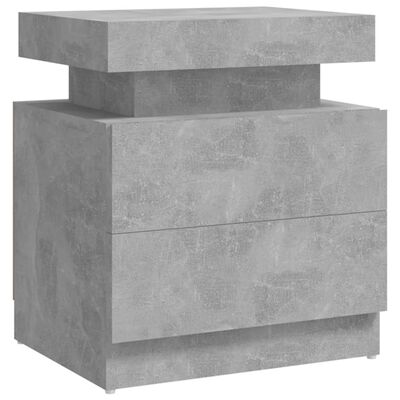 vidaXL Nattbord betonggrå 45x35x52 cm sponplate