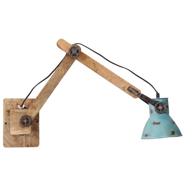 vidaXL Vegglampe 25 W denimbl&aring; 96x15x20 cm E27