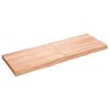 vidaXL Benkeplate til bad lysebrun 140x50x(2-6) cm behandlet heltre