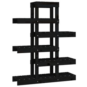 vidaXL Plantestativ svart 85x25x109,5 cm heltre furu