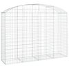 vidaXL Gabionkurv buet 200x50x140/160 cm galvanisert jern