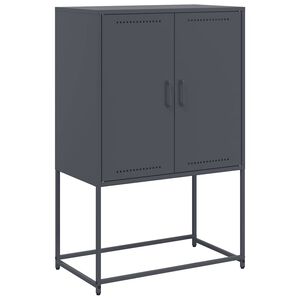 vidaXL Highboard antrasitt 68,5x38,5x107 cm st&aring;l