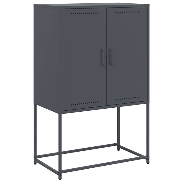 vidaXL Highboard antrasitt 68,5x38,5x107 cm st&aring;l