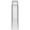 vidaXL Gabionkurver buede 9 stk 200x50x140/160 cm galvanisert jern