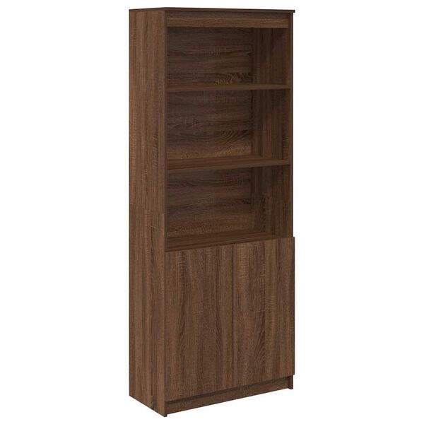 vidaXL Highboard brun eik 70x35x180 cm konstruert tre