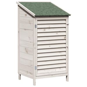 vidaXL Hagehus Hvit 59 x 56 x 113,5 cm Massiv Furu Tre