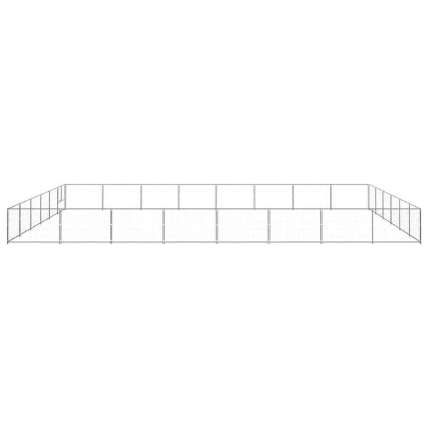 vidaXL Hundeg&aring;rd s&oslash;lv 48 m&sup2; st&aring;l