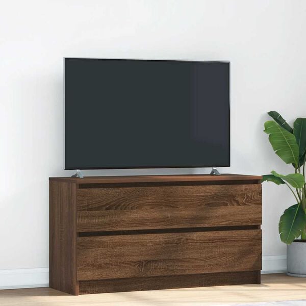 vidaXL TV-benk sonoma eik 100x35x54 cm konstruert tre