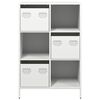 vidaXL Highboard hvit 68x39x103,5 cm stål