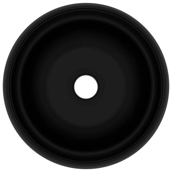 vidaXL Luksuri&oslash;s servant rund matt svart 40x15 cm keramisk