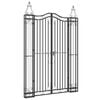 vidaXL Hageport svart 121x8x180 cm smijern