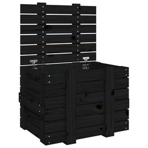 vidaXL Putekasse svart 58x40,5x42 cm heltre furu
