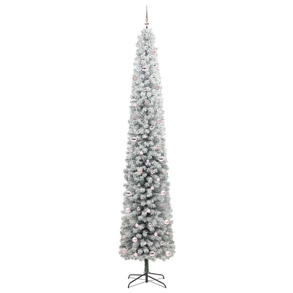 vidaXL Kunstig juletre med 300 LED grønn 300 cm PVC og stål og plast
