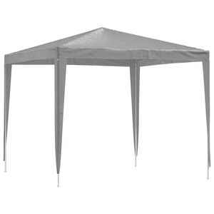 vidaXL Partytelt 250 x 250 x 240 cm Lysegr&aring; PE og st&aring;l