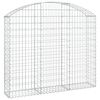 vidaXL Gabionkurv buet 150x30x120/140 cm galvanisert jern