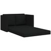 vidaXL Sammenleggbar Sofa seng Svart 112 x 60 x 55 cm stoff