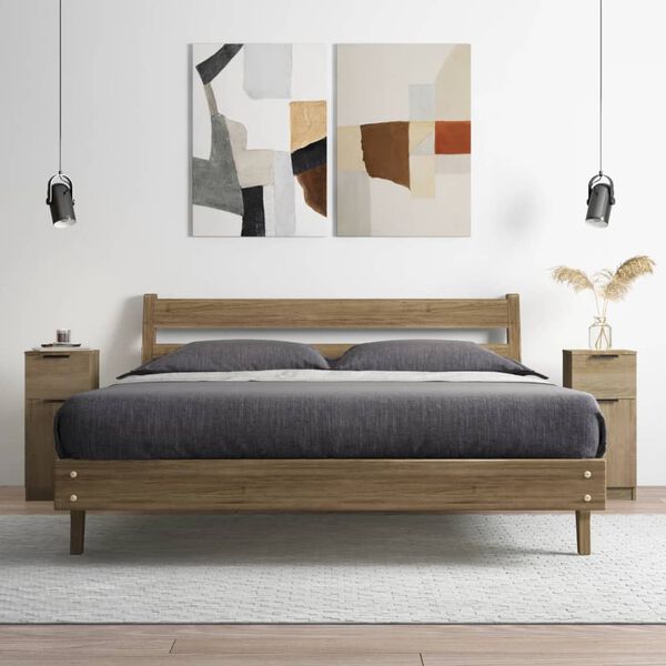 vidaXL Skjenker 2 stk sonoma eik 30x30x70 cm konstruert tre