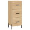 vidaXL Highboard sonoma eik 34,5x34x180 cm konstruert tre