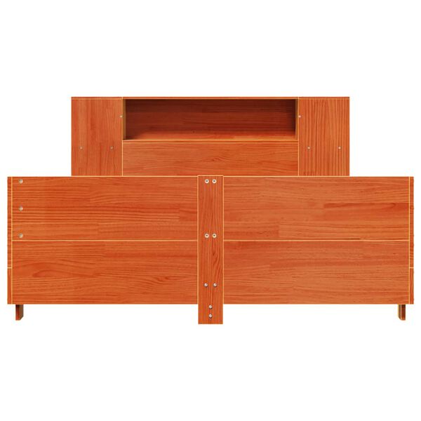 vidaXL Sengeramme uten madrass brun 150x200 cm heltre furu