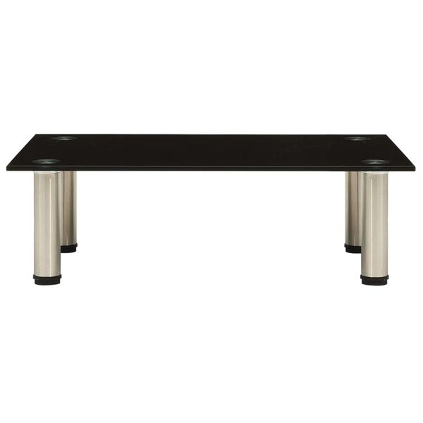 vidaXL TV-benk svart 60x35x17 cm herdet glass