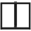 vidaXL Spisebordben T-formet 2 stk svart 80x35x(72-73) cm stål