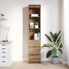 vidaXL Highboard artisan eik 37,5x35x180 cm konstruert tre