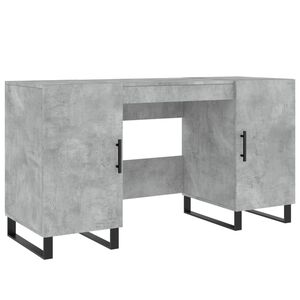 vidaXL Skrivebord betonggr&aring; 140x50x75 cm konstruert tre