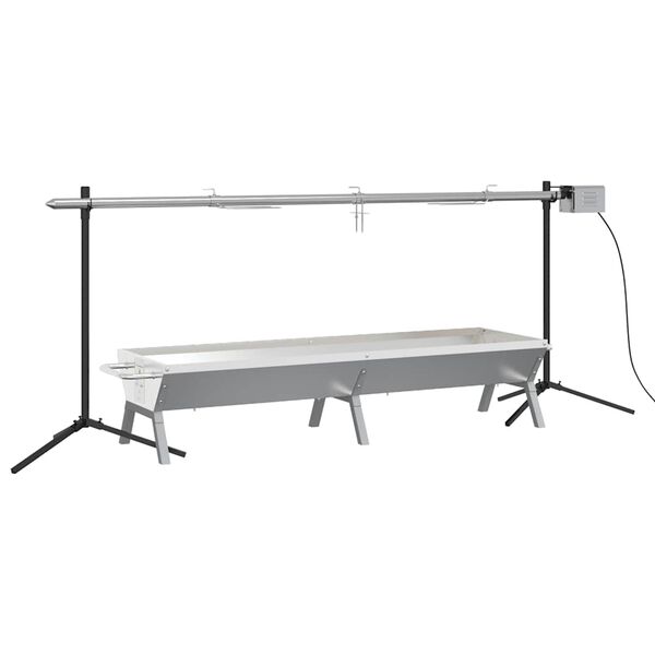 vidaXL Automatisk grill- og brettsett rustfritt stål