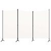 vidaXL Romdeler 3 paneler hvit 260x180 cm stoff