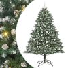 vidaXL Kunstig juletre med 300 LED gr&oslash;nn 210 cm PVC og plast og st&aring;l