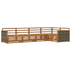 vidaXL Utend&oslash;rs sofa-sett 5 pcs Naturlig Solid akasietre