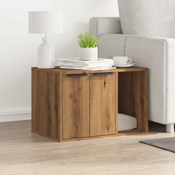 vidaXL Skap til kattetoalett artisan eik 60x40x40 cm konstruert tre