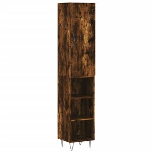 vidaXL Highboard r&oslash;kt eik 34,5x34x180 cm konstruert tre