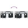vidaXL Kiddos Loft Senge Ramme med Gardiner Svart 99,5 x 190 cm