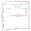 vidaXL Utskiftbar sengegavl sonoma eik 90 cm konstruert tre og st&aring;l